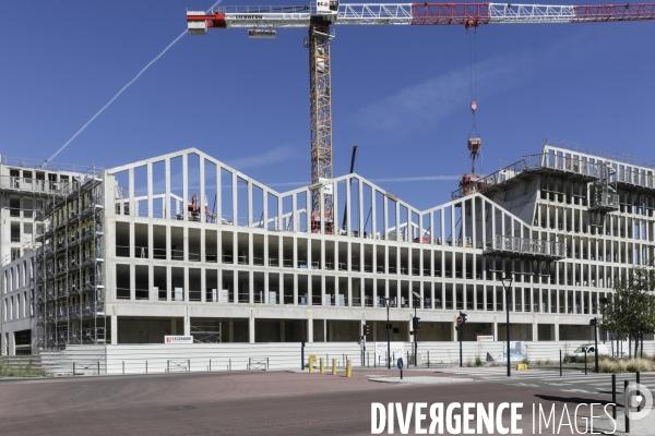 Bordeaux, Construction immeuble quartier Bassins à Flot