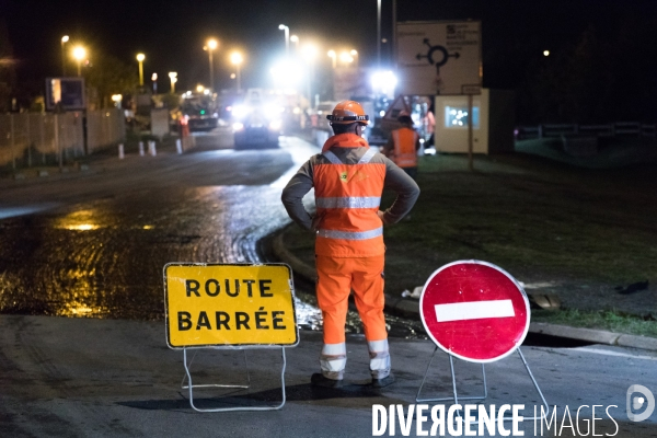 Travaux routiers de nuit
