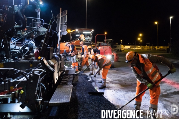 Travaux routiers de nuit