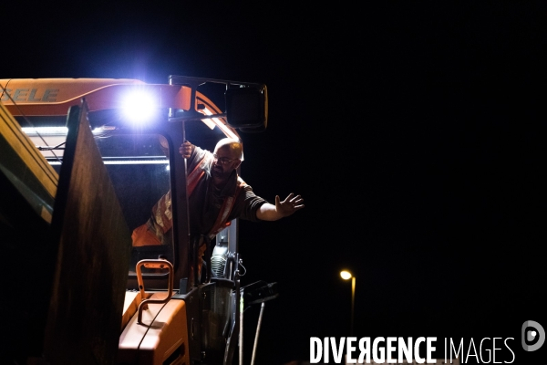 Travaux routiers de nuit