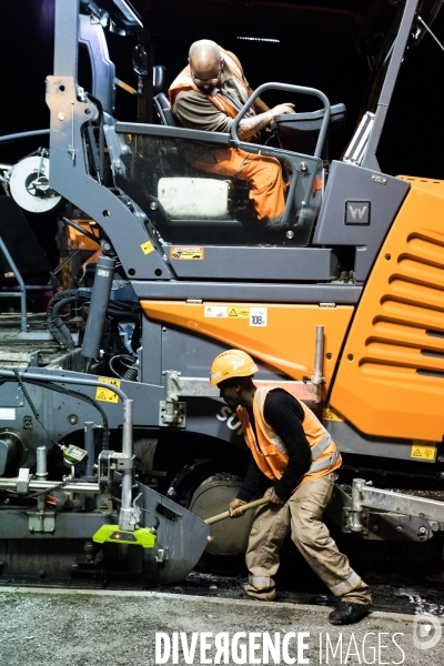 Travaux routiers de nuit