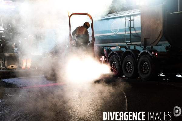 Travaux routiers de nuit