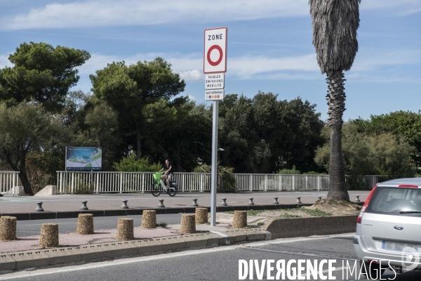 Panneaux de Zone à Faibles Emissions mobilité à Marseille