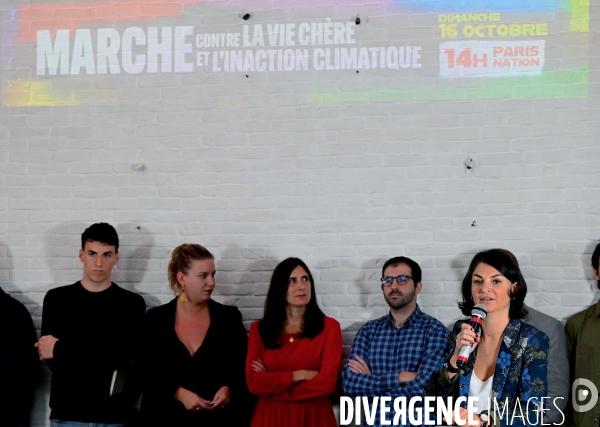 Conference de presse pour presenter la marche du 16 octobre 2022