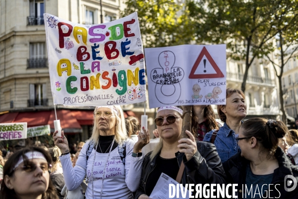 Manifestation du personnel de la petite enfance