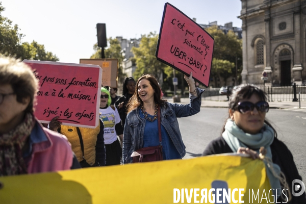 Manifestation du personnel de la petite enfance