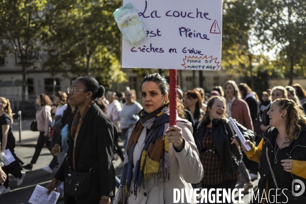 Manifestation du personnel de la petite enfance
