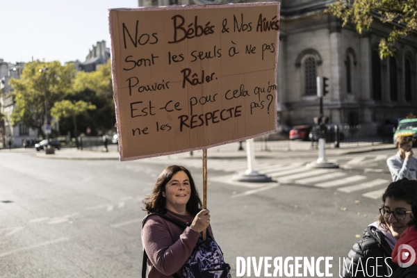 Manifestation du personnel de la petite enfance