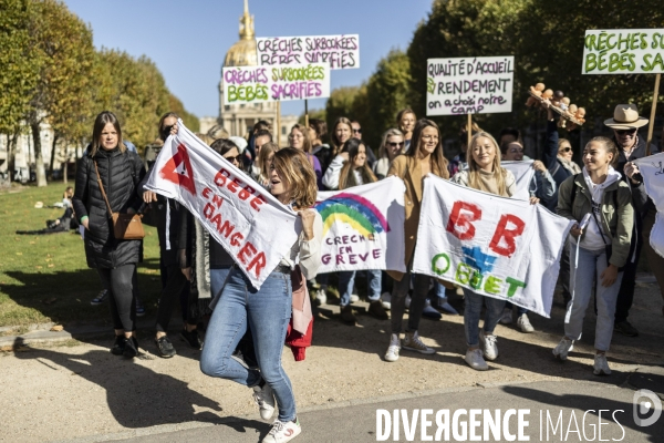 Manifestation du personnel de la petite enfance