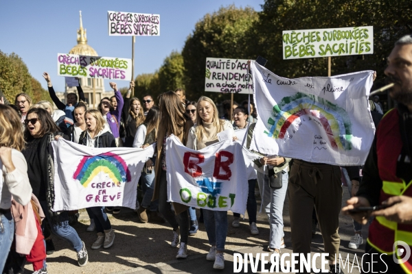 Manifestation du personnel de la petite enfance