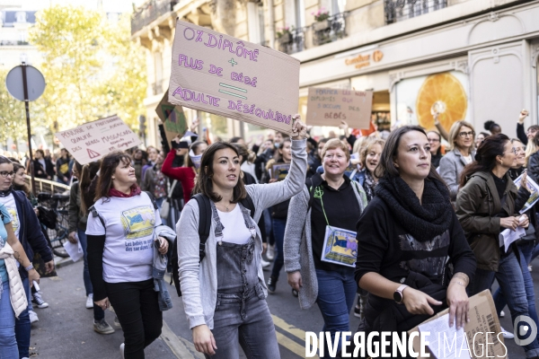 Manifestation du personnel de la petite enfance
