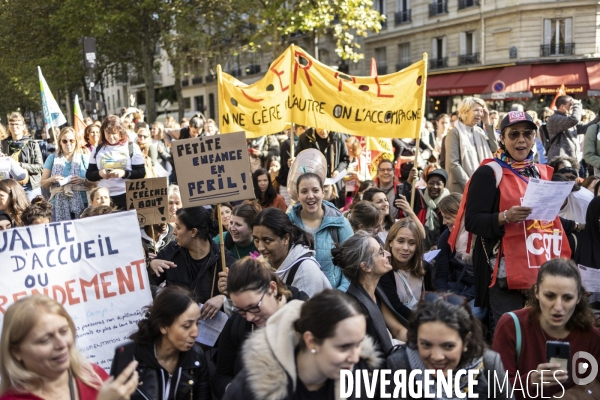 Manifestation du personnel de la petite enfance