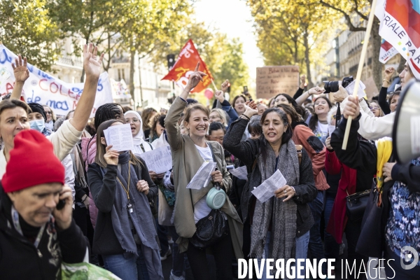 Manifestation du personnel de la petite enfance