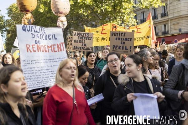 Manifestation du personnel de la petite enfance