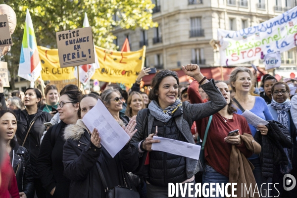 Manifestation du personnel de la petite enfance