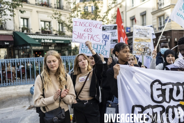 Manifestation des Sans-Facs de Nanterre