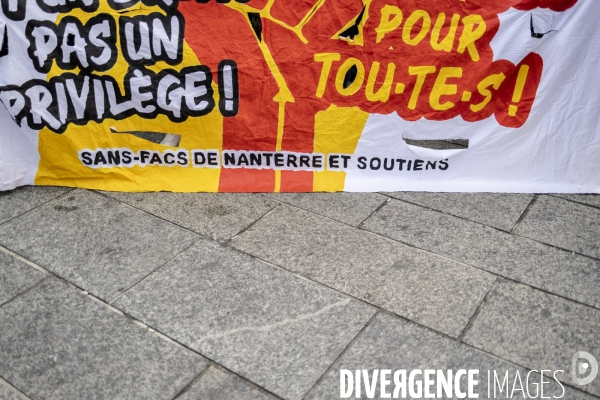 Manifestation des Sans-Facs de Nanterre