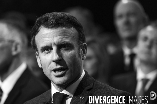 Emmanuel Macron. Portraits.