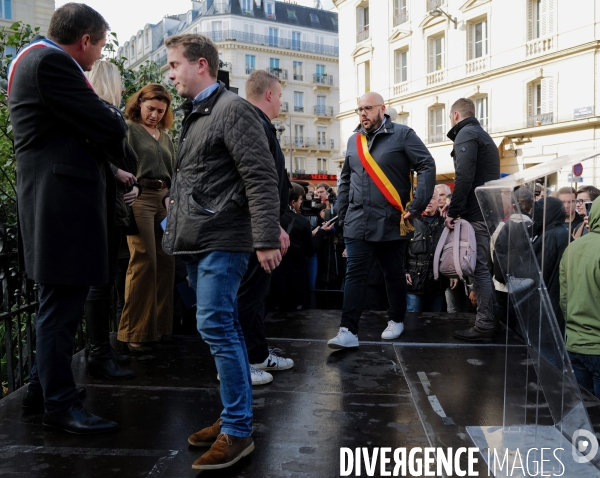 Manifestation de reconquête devant le square samuel paty