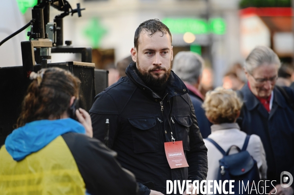 Manifestation de reconquête devant le square samuel paty