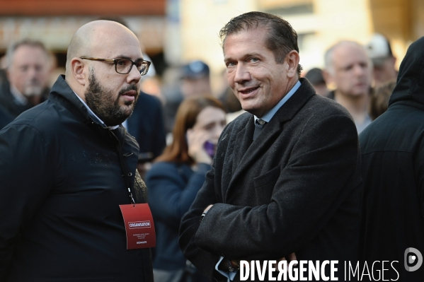 Manifestation de reconquête devant le square samuel paty