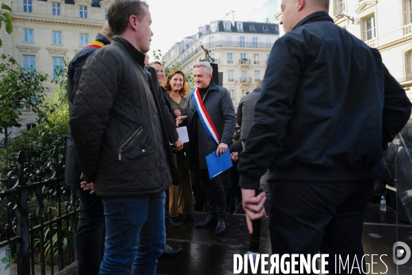 Manifestation de reconquête devant le square samuel paty