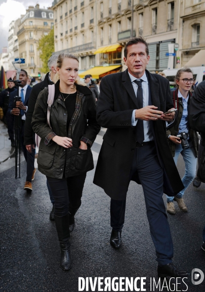 Manifestation de reconquête devant le square samuel paty