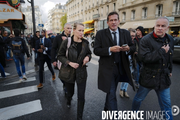 Manifestation de reconquête devant le square samuel paty