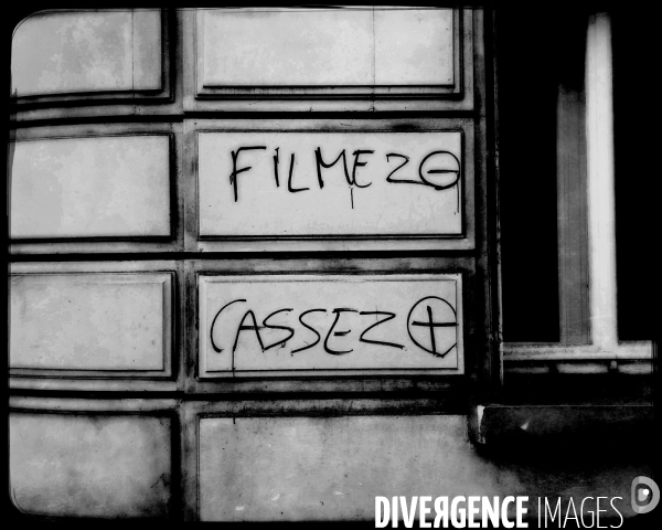Tags et dégradations sur le parcours de la manifestation syndicale du 18 octobre 2022