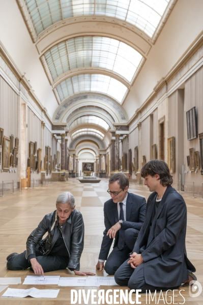 Préparation du spectacle d Anne Teresa de Keersmaeker et Némo Flouret - Forêt - qui sera dansé au Louvre