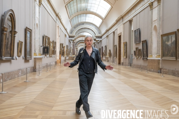 Préparation du spectacle d Anne Teresa de Keersmaeker et Némo Flouret - Forêt - qui sera dansé au Louvre