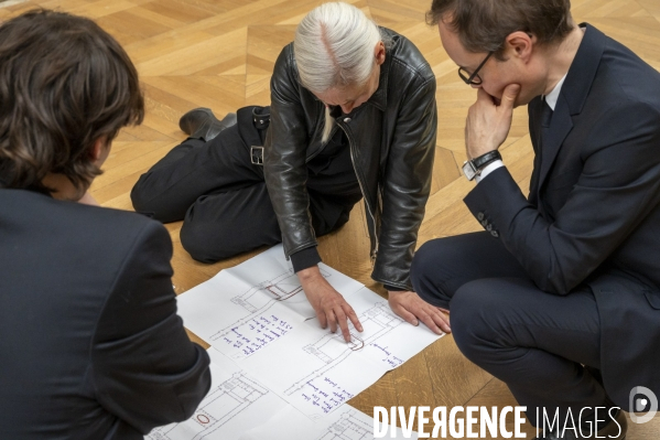 Préparation du spectacle d Anne Teresa de Keersmaeker et Némo Flouret - Forêt - qui sera dansé au Louvre