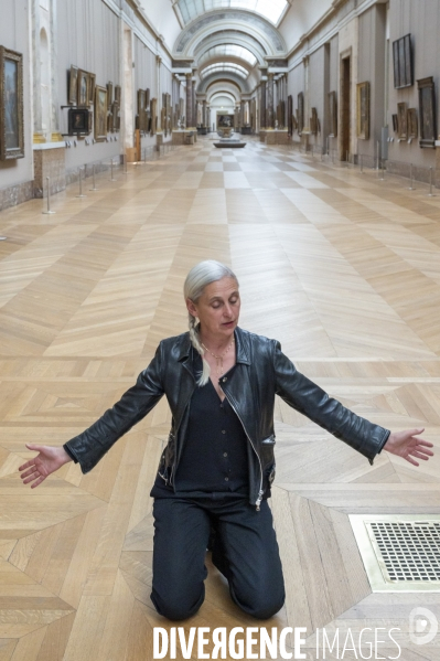 Préparation du spectacle d Anne Teresa de Keersmaeker et Némo Flouret - Forêt - qui sera dansé au Louvre