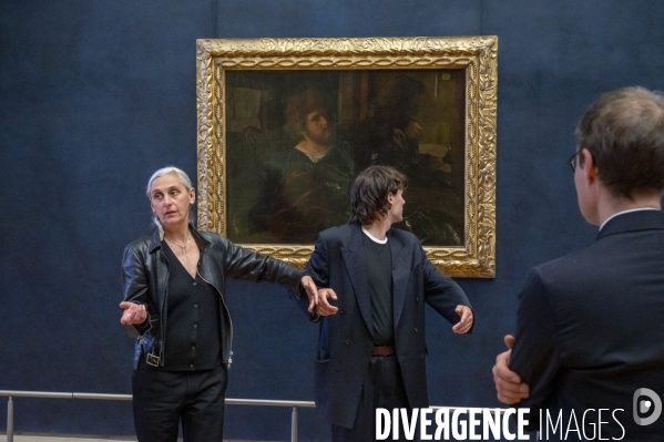 Préparation du spectacle d Anne Teresa de Keersmaeker et Némo Flouret - Forêt - qui sera dansé au Louvre