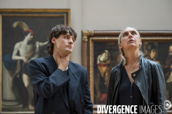 Préparation du spectacle d Anne Teresa de Keersmaeker et Némo Flouret - Forêt - qui sera dansé au Louvre