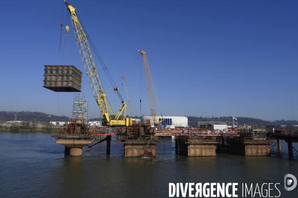 Construction pont Simone Veil