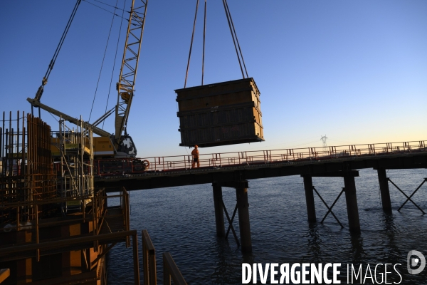 Construction pont Simone Veil