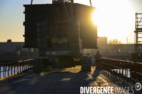Construction pont Simone Veil