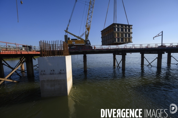Construction pont Simone Veil