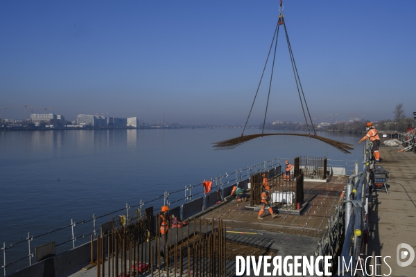 Construction pont Simone Veil