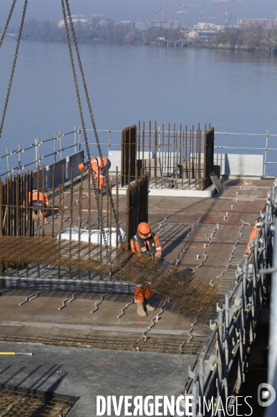 Construction pont Simone Veil