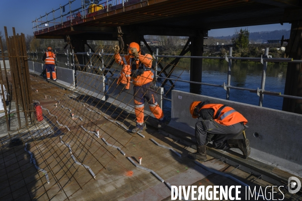 Construction pont Simone Veil