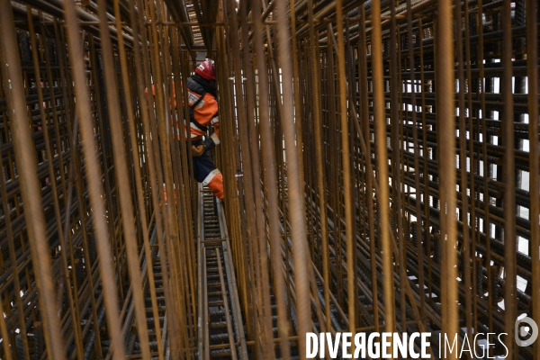 Construction pont Simone Veil