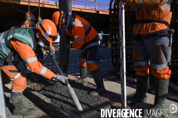 Construction pont Simone Veil