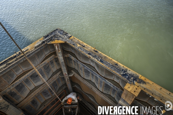 Construction pont Simone Veil