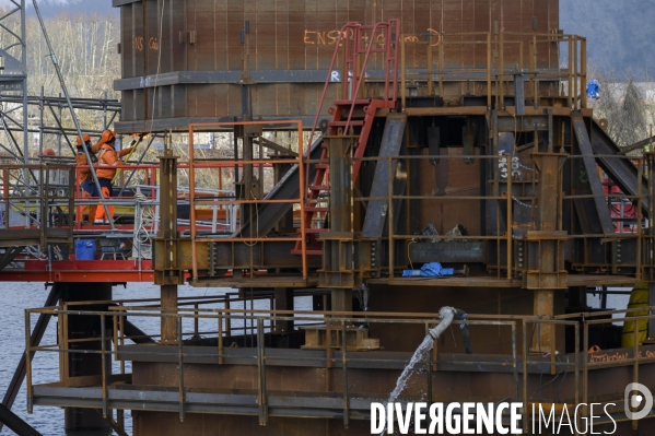 Construction pont Simone Veil
