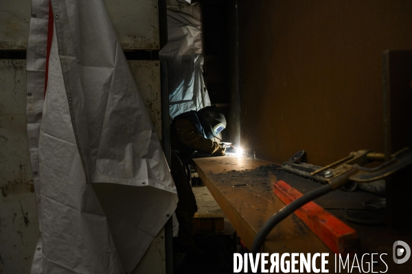 Construction pont Simone Veil