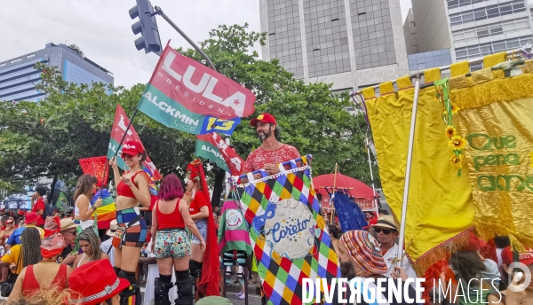 Rassemblement militants pro lula a rio de janeiro