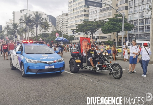 Rassemblement militants pro lula a rio de janeiro