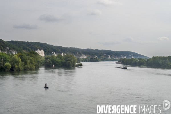 La Seine depuis le Viaduc d Orival Illustration Normandie